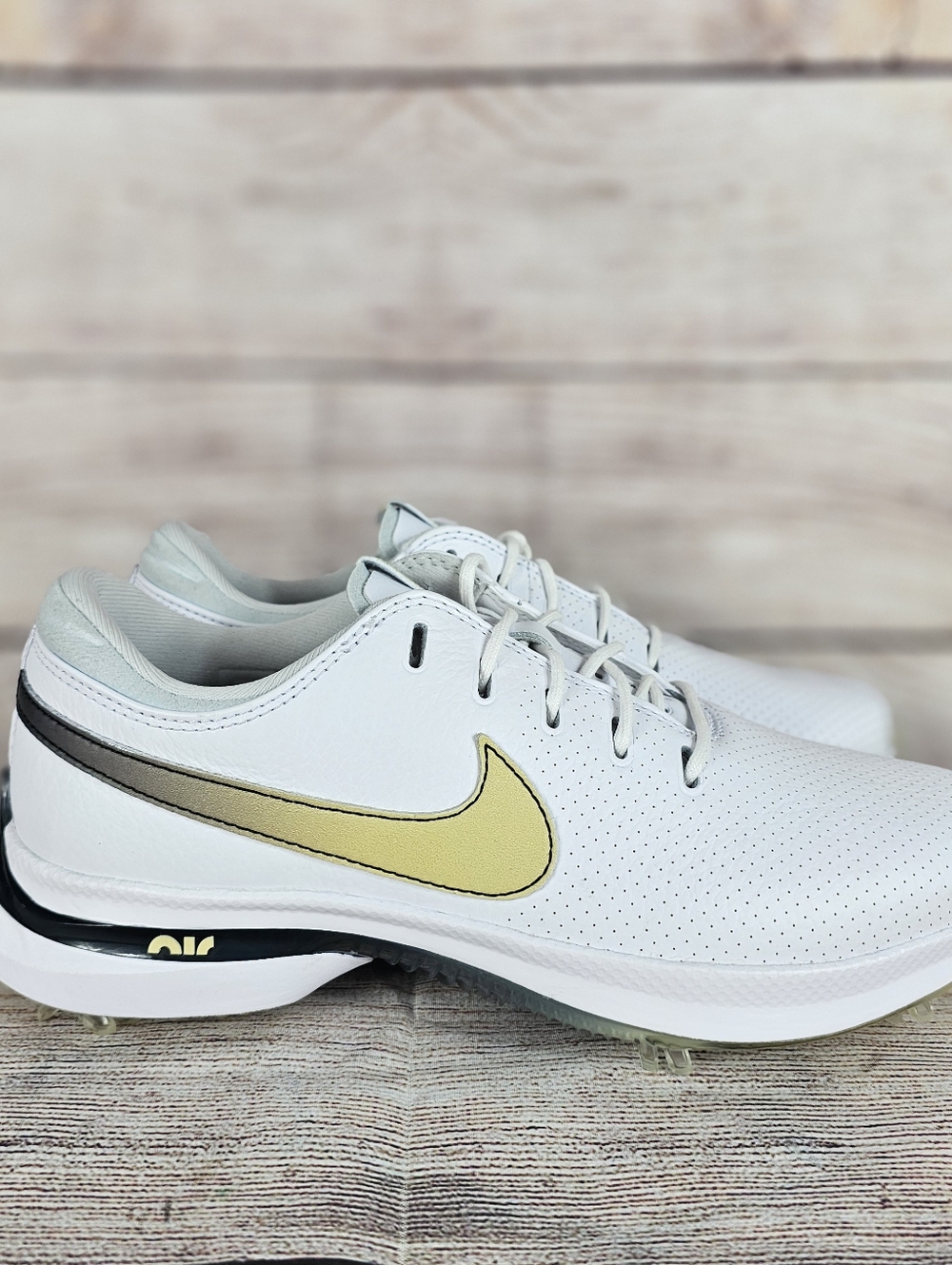 Nike Air Zoom Victory Tour 3 Golf Spikes Size 6 Men White Gold FQ3273-107 NWOB